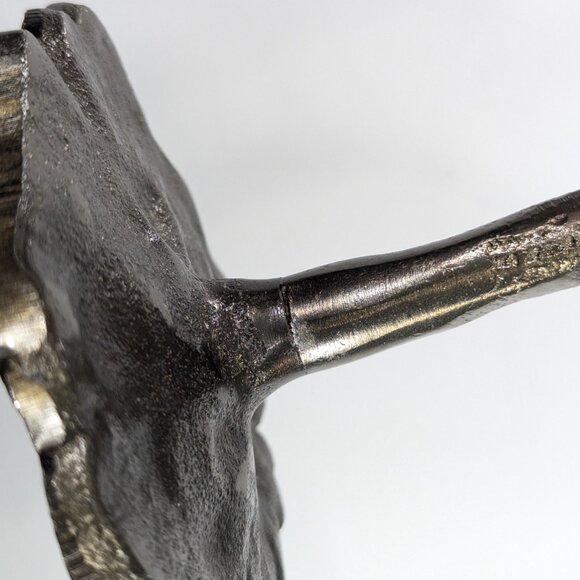 Pair of modernist candlesticks, Brutalist style MCM home décor - Picture 11 of 11